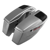 HR3 Dark Platinum Pinstripe Regular Saddlebags with 6*9" Speaker Cutouts for 2023+ HD Touring